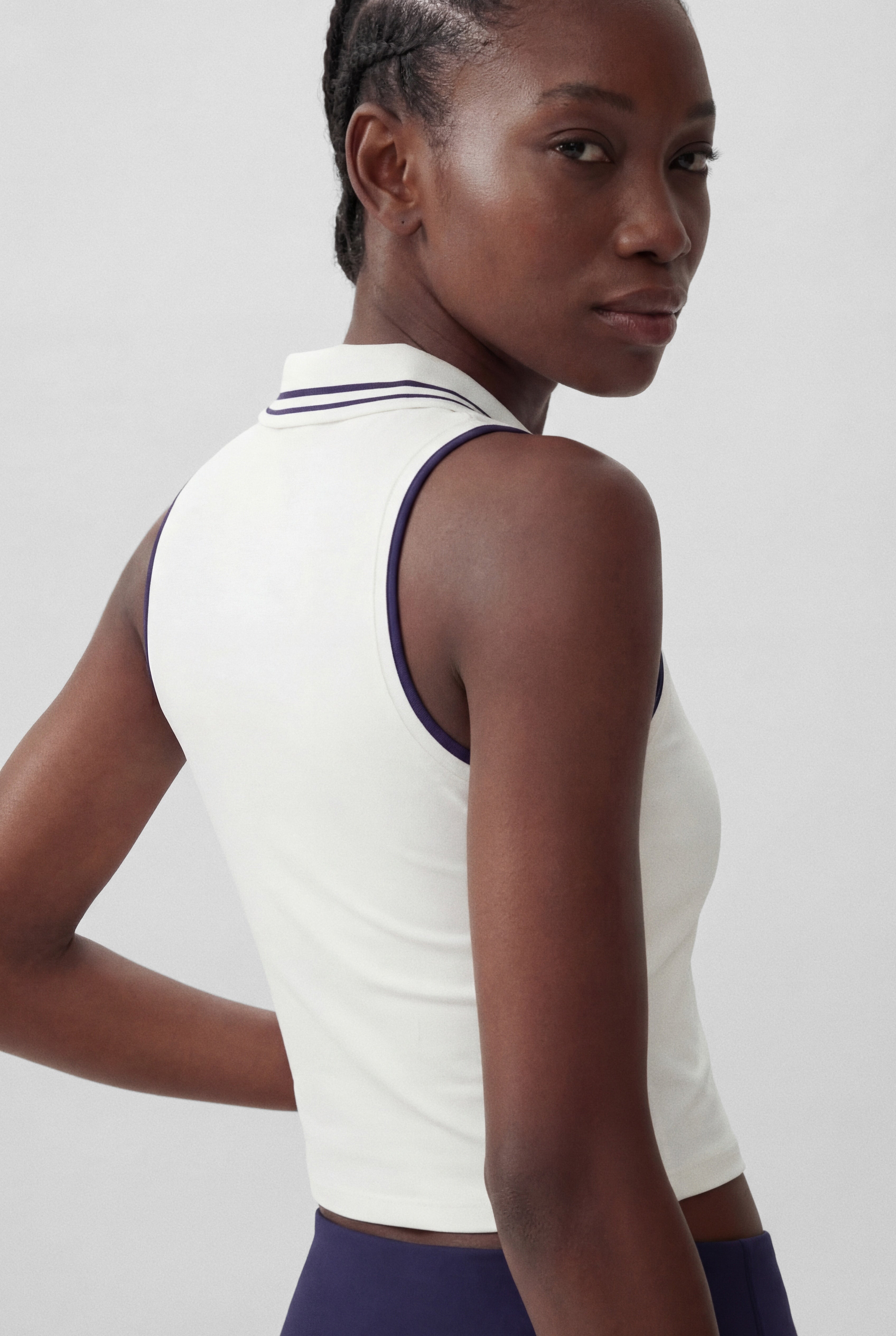 Precision Swing Tennis Collared Top