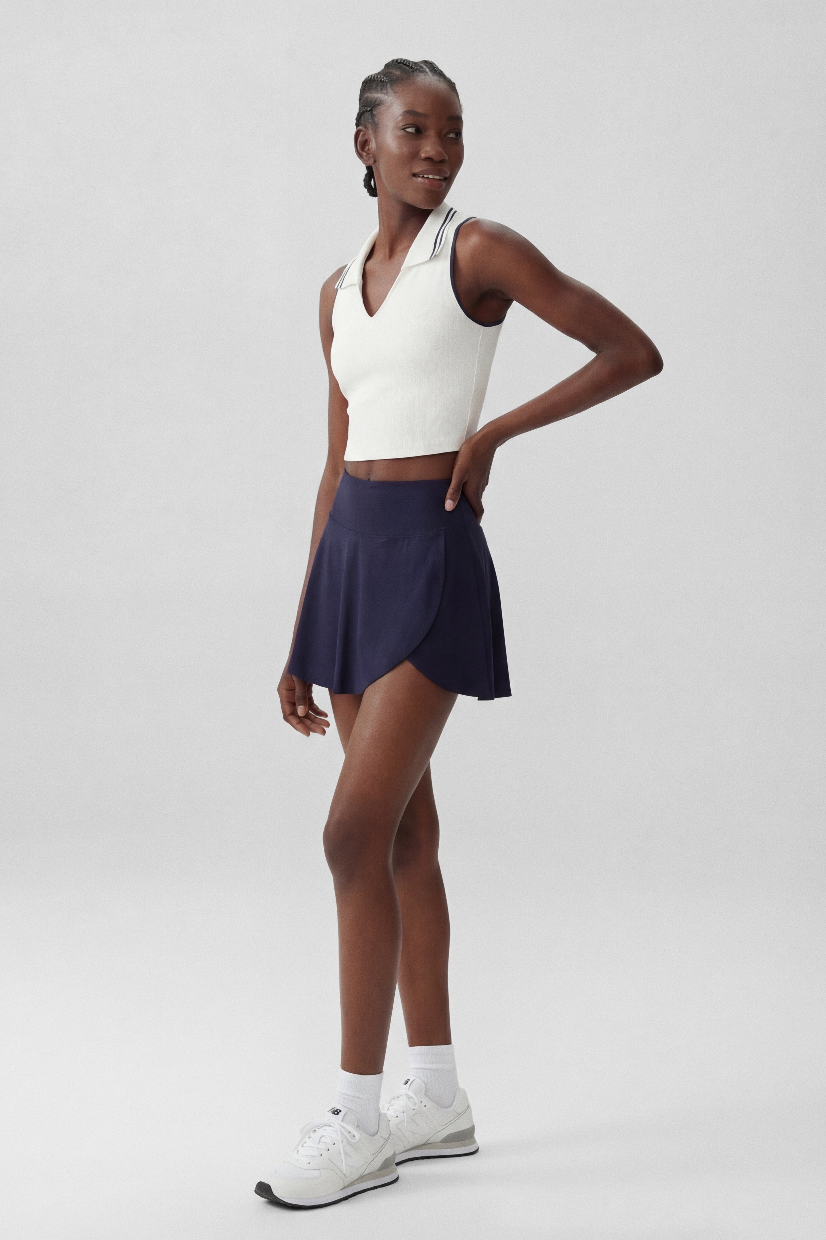 Precision Swing Tennis Skirt in Navy
