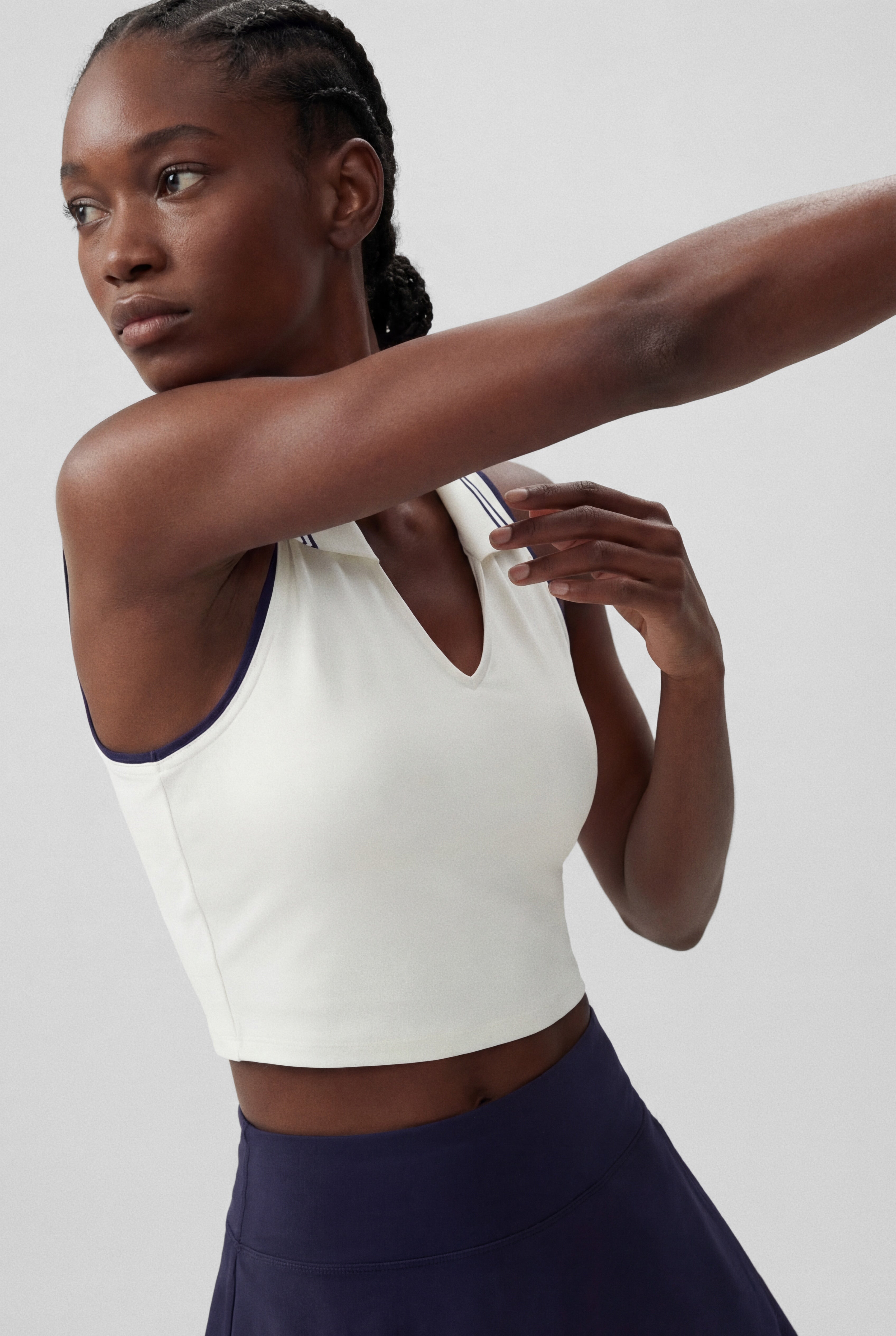 Precision Swing Tennis Collared Top