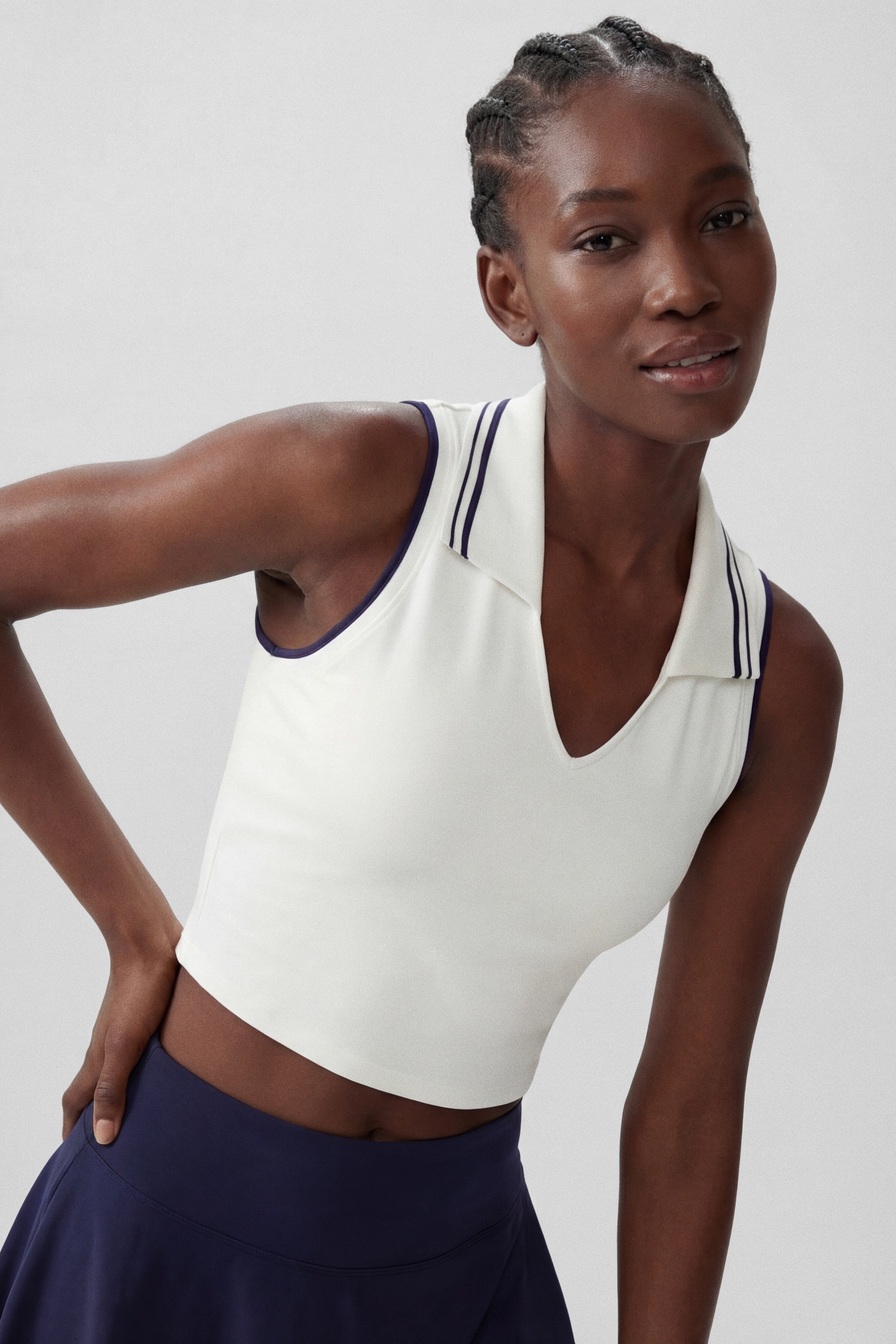 Precision Swing Tennis Collared Top
