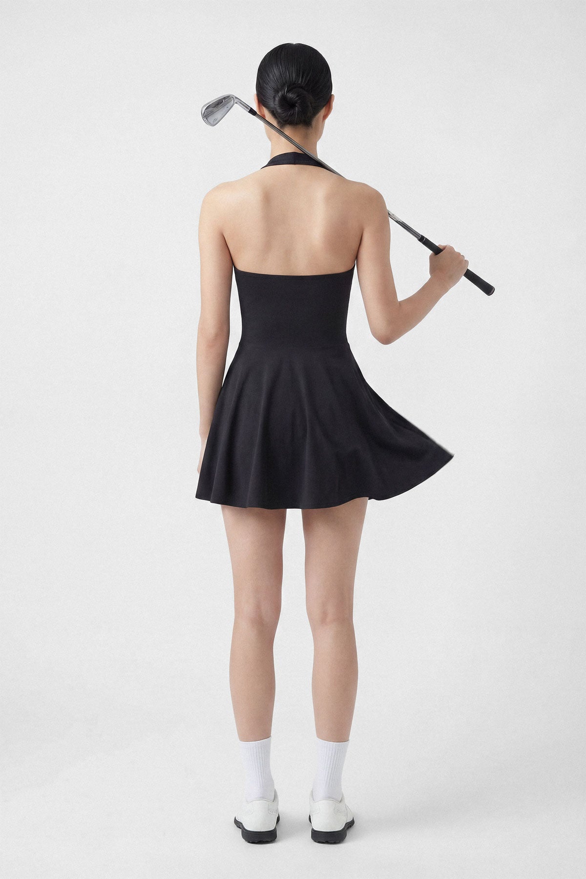 Back Nine Black Golf Dress with Built-In Shorts | Common Player