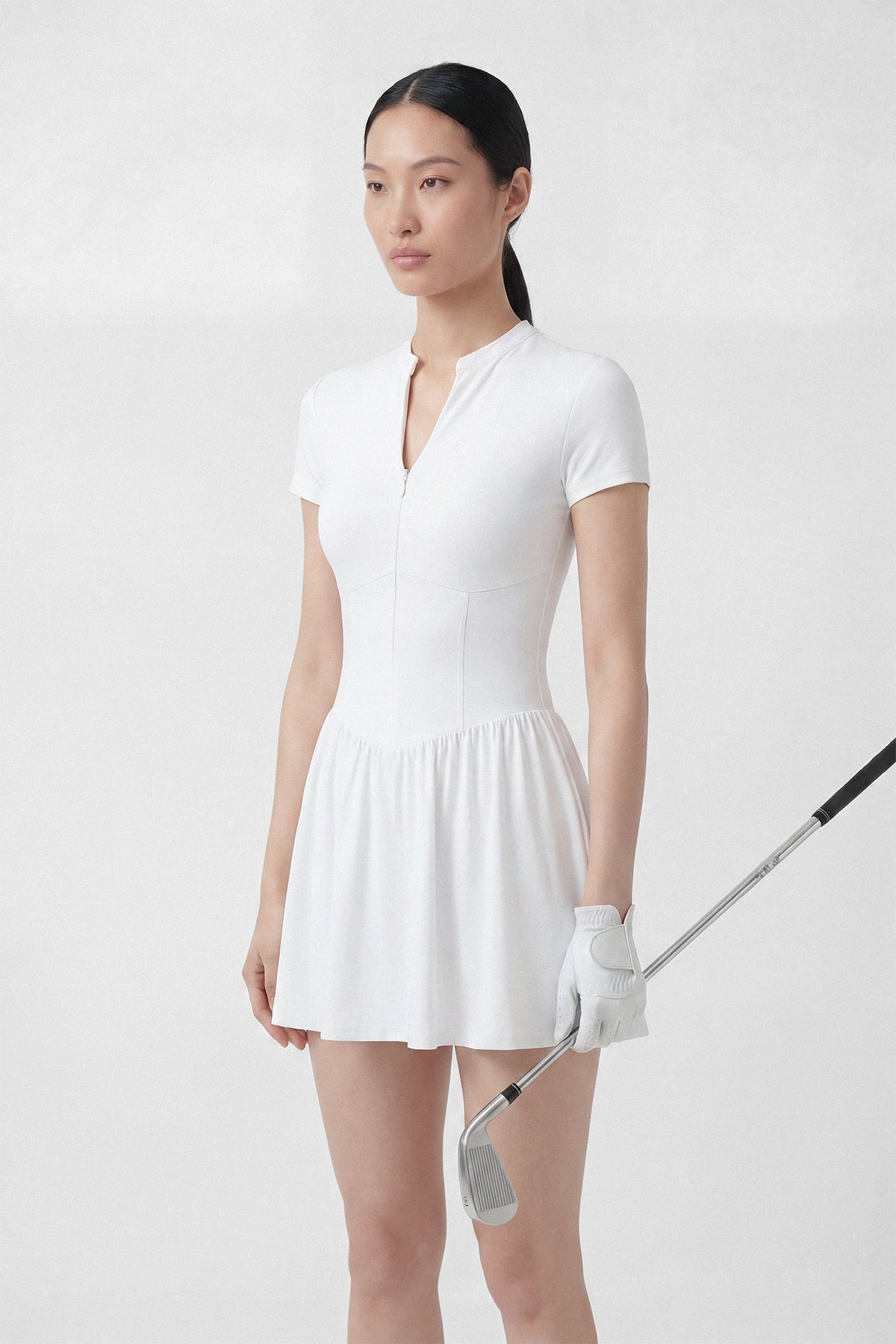 Precision Play Golf Dress in White
