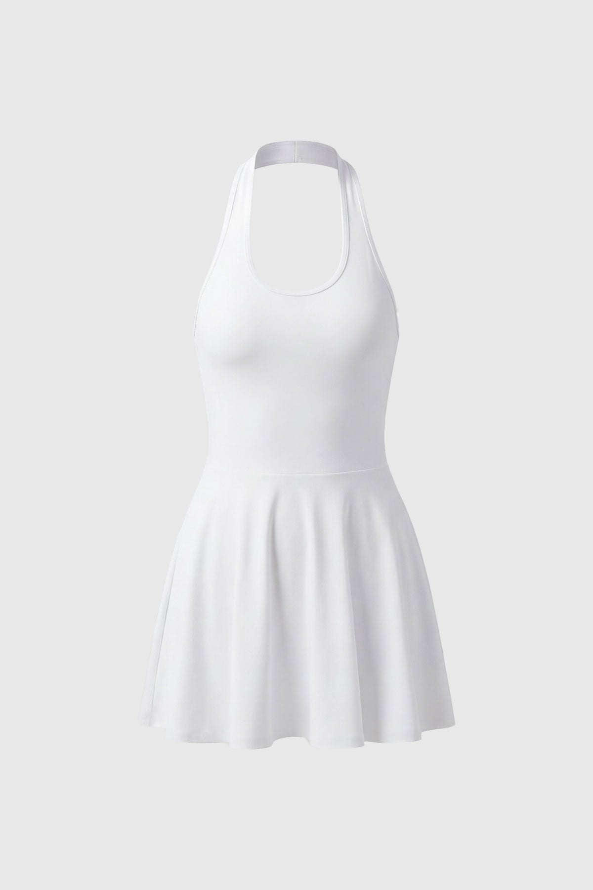 Back Nine White Golf Dress with Built-In Shorts