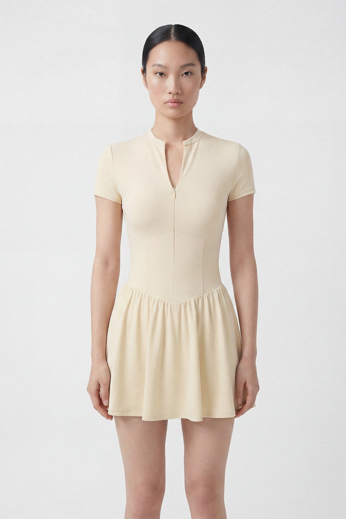 Precision Play Golf Dress in Butter Yellow