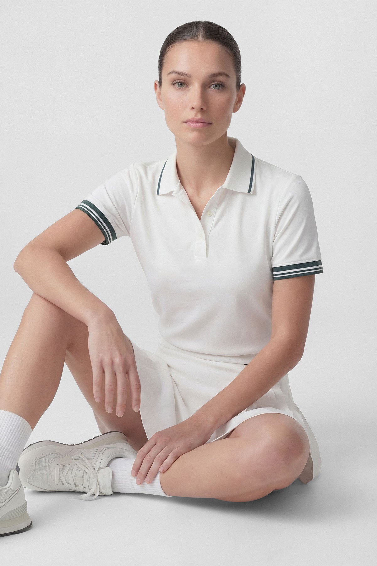 Clubhouse White Golf Polo Top | Common Player