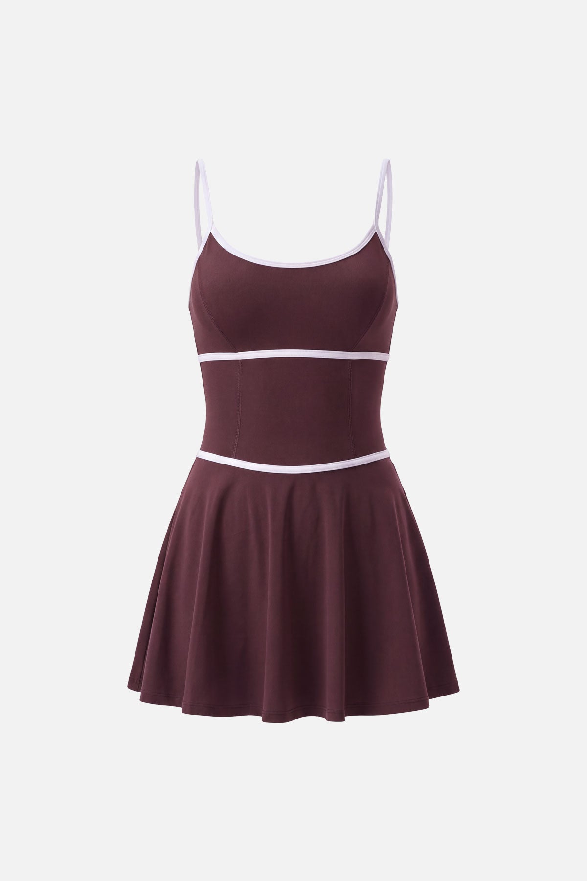 Line Call Tennis Dress in Brown