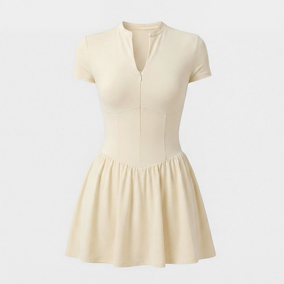 Precision Play Butter Yellow Golf Dress with Built-In Shorts