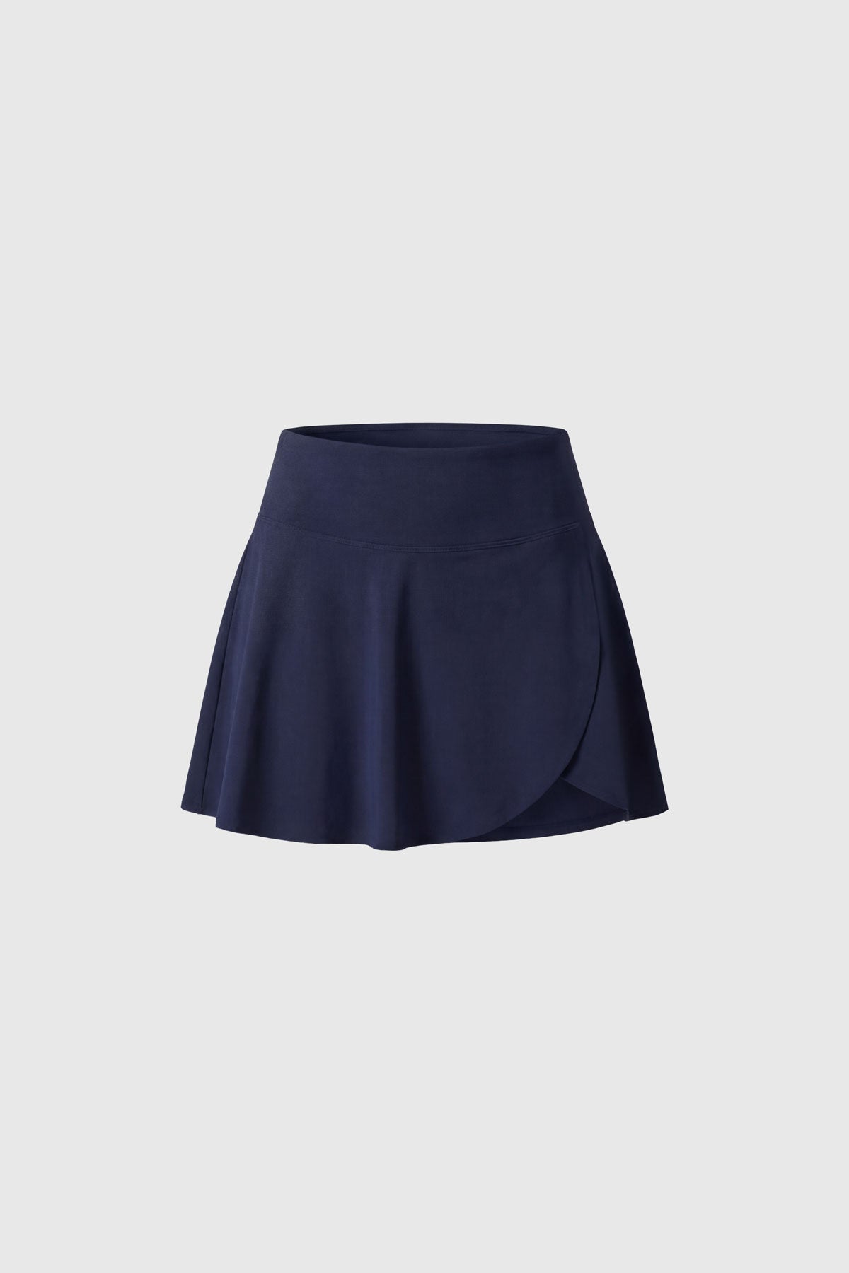 Flared tennis skirt in navy blue with built-in shorts and pocket
